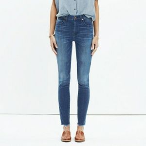 Madewell 10 inch high rise skinny jeans in lynda